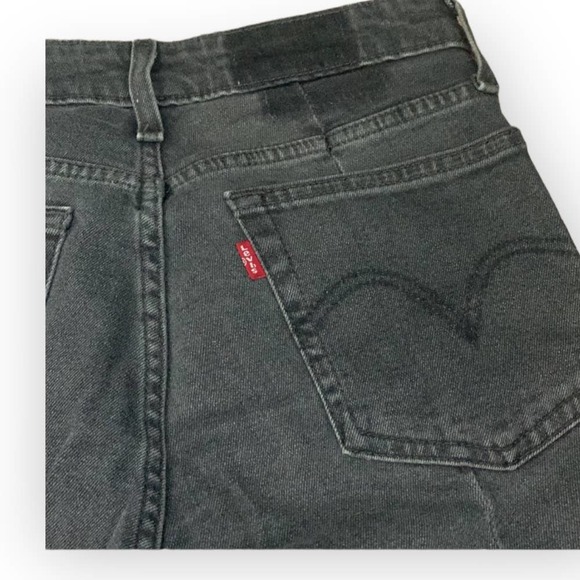 Levi's Altered 721 High Rise Skinny Gray Raw Hem Jeans Size 27 - Picture 7 of 11